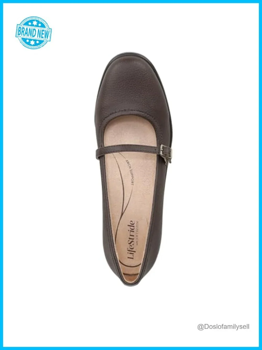 Mary Jane Flats with Cushioned Arch Support & 1.625 inch Wedge Heel